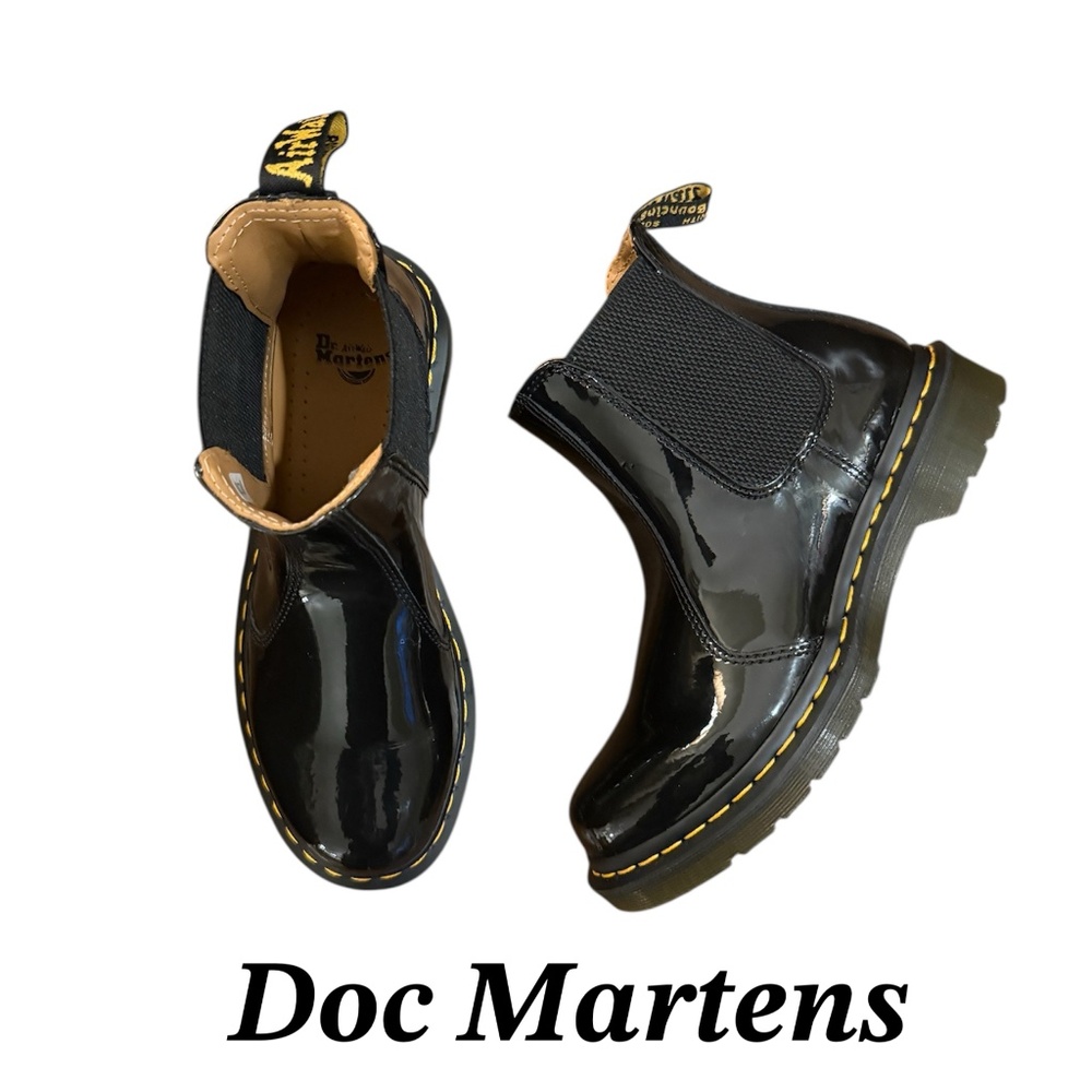Dr. Martens Black Patent Chelsea boot Size 8